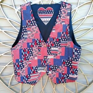 Patriotic Patchwork Women's Vest